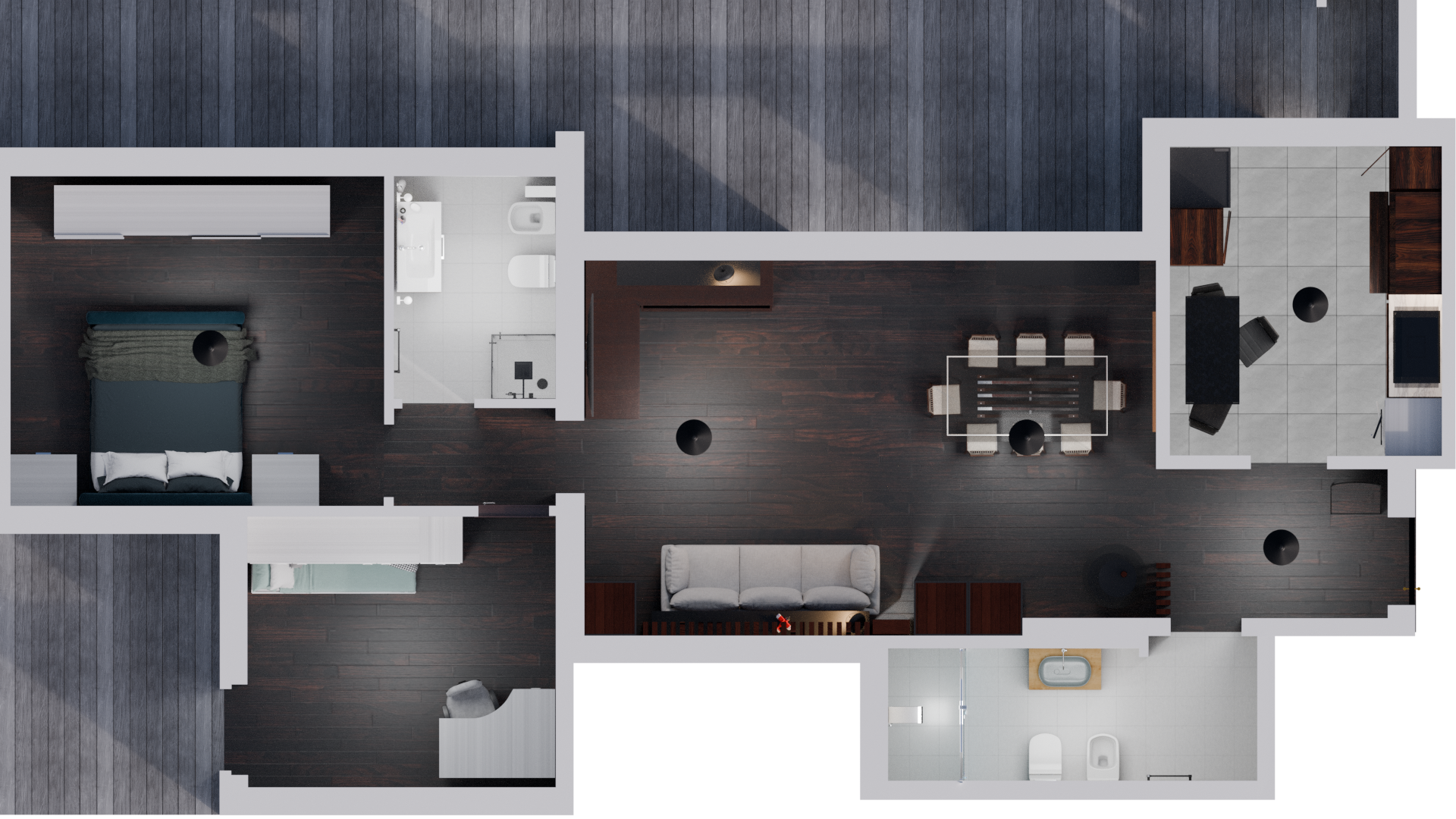 3D rednder Piantina casa